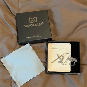 Mooham Silver Cross Necklace